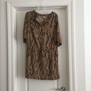 Snakeskin print dress